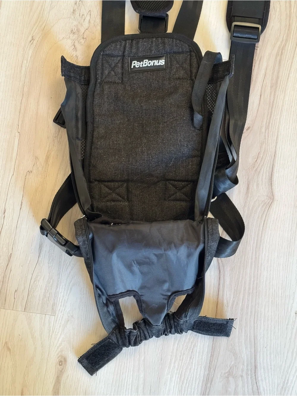 Hands-Free Black Dog Carrier Sling for Small Dogs
